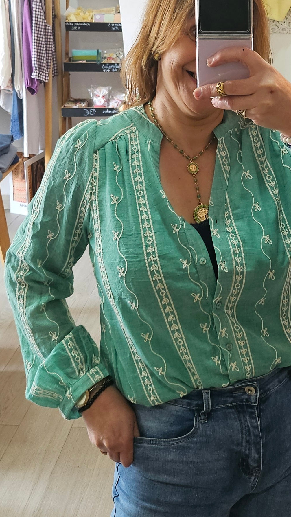 Camisa bordada Ella
