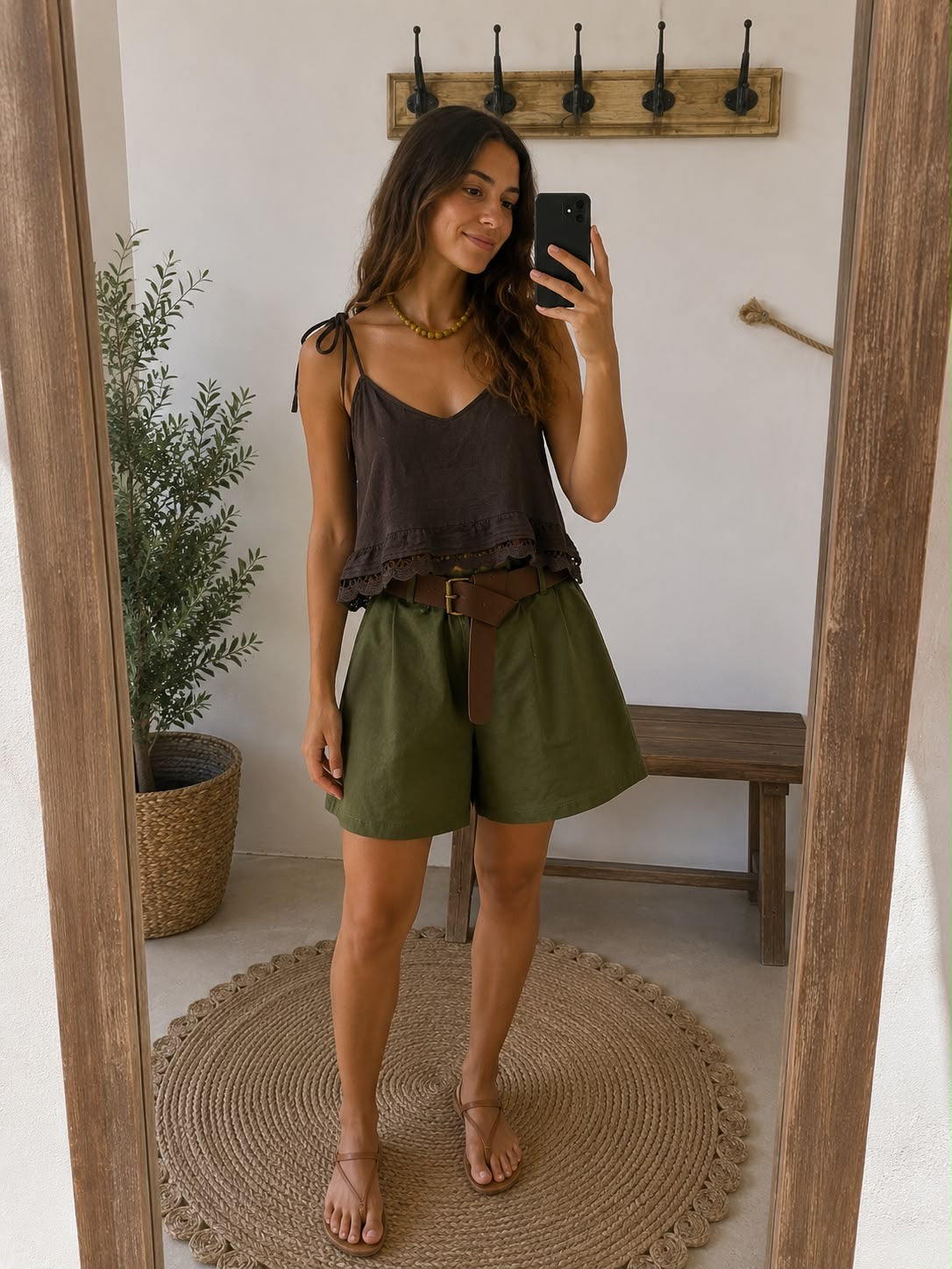 Calções com cinto