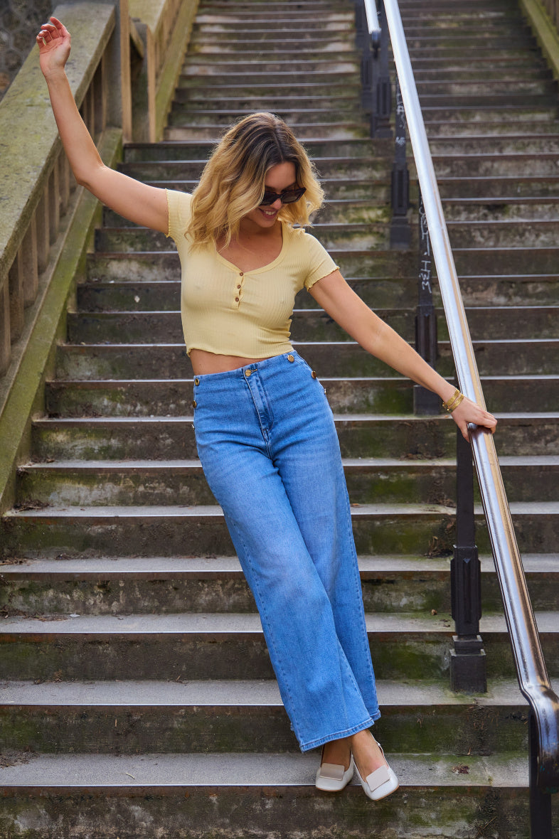 Jeans botões