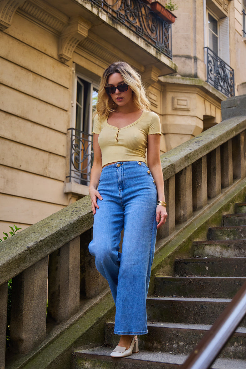 Jeans botões