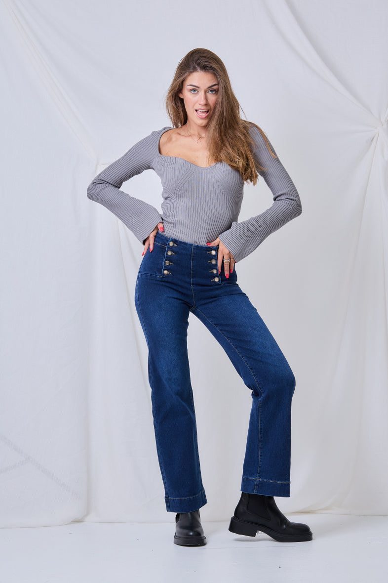 Jeans botões