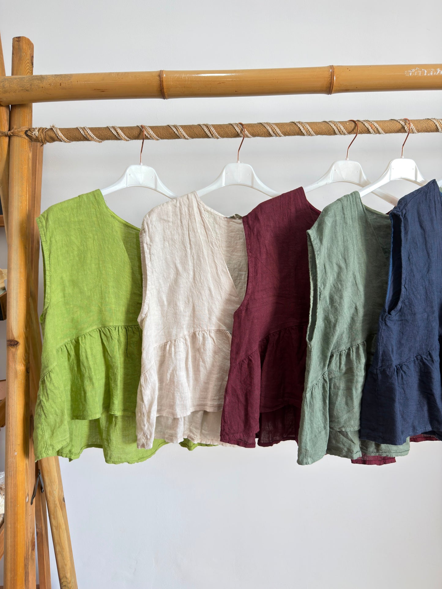 Blusa linho 1 botão
