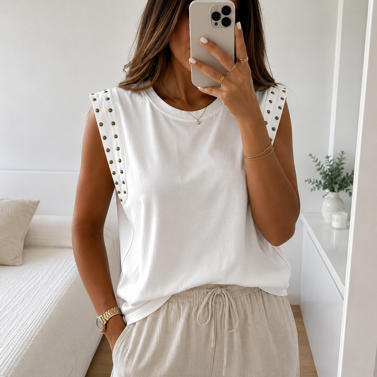Blusa com tachas