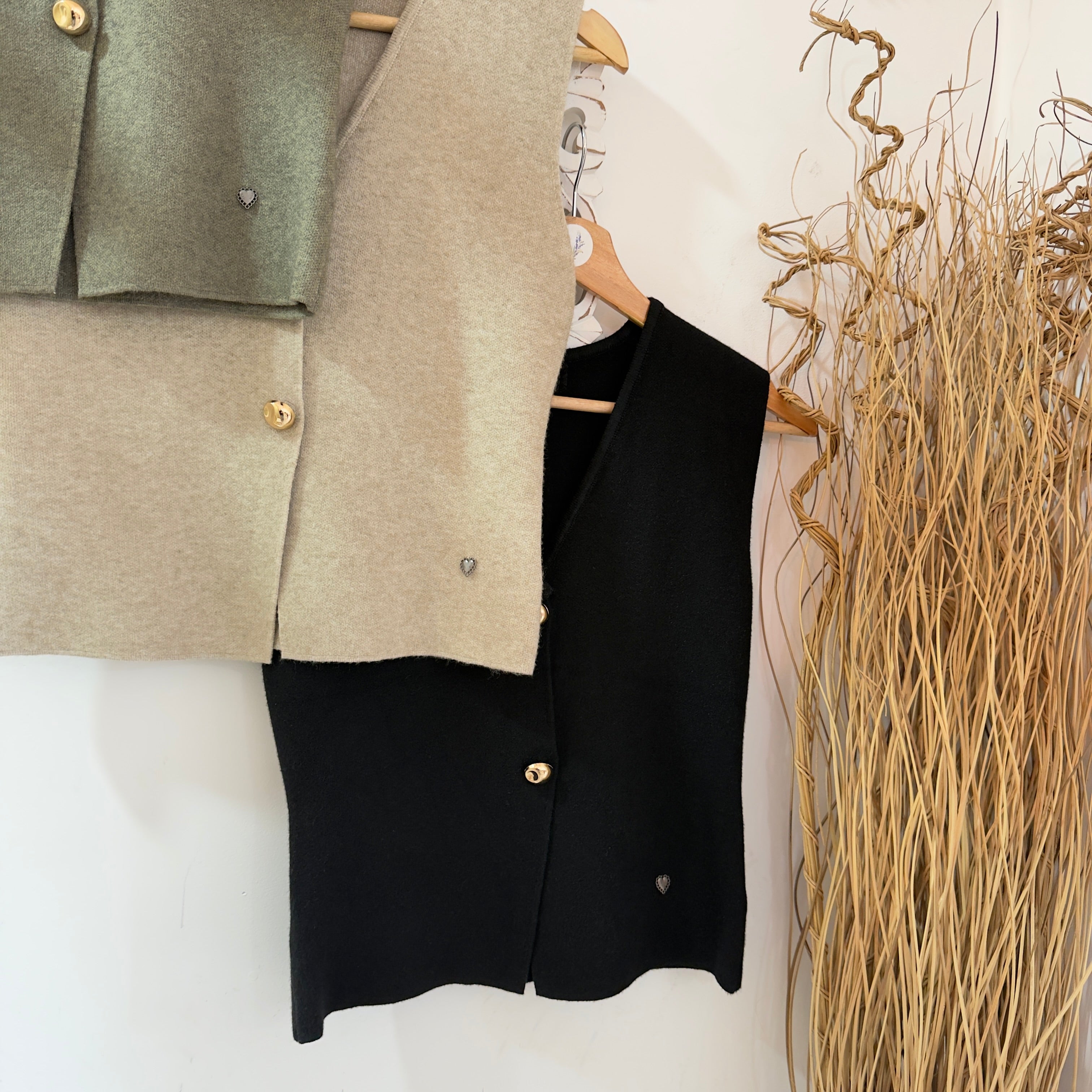 Colete botões dourados