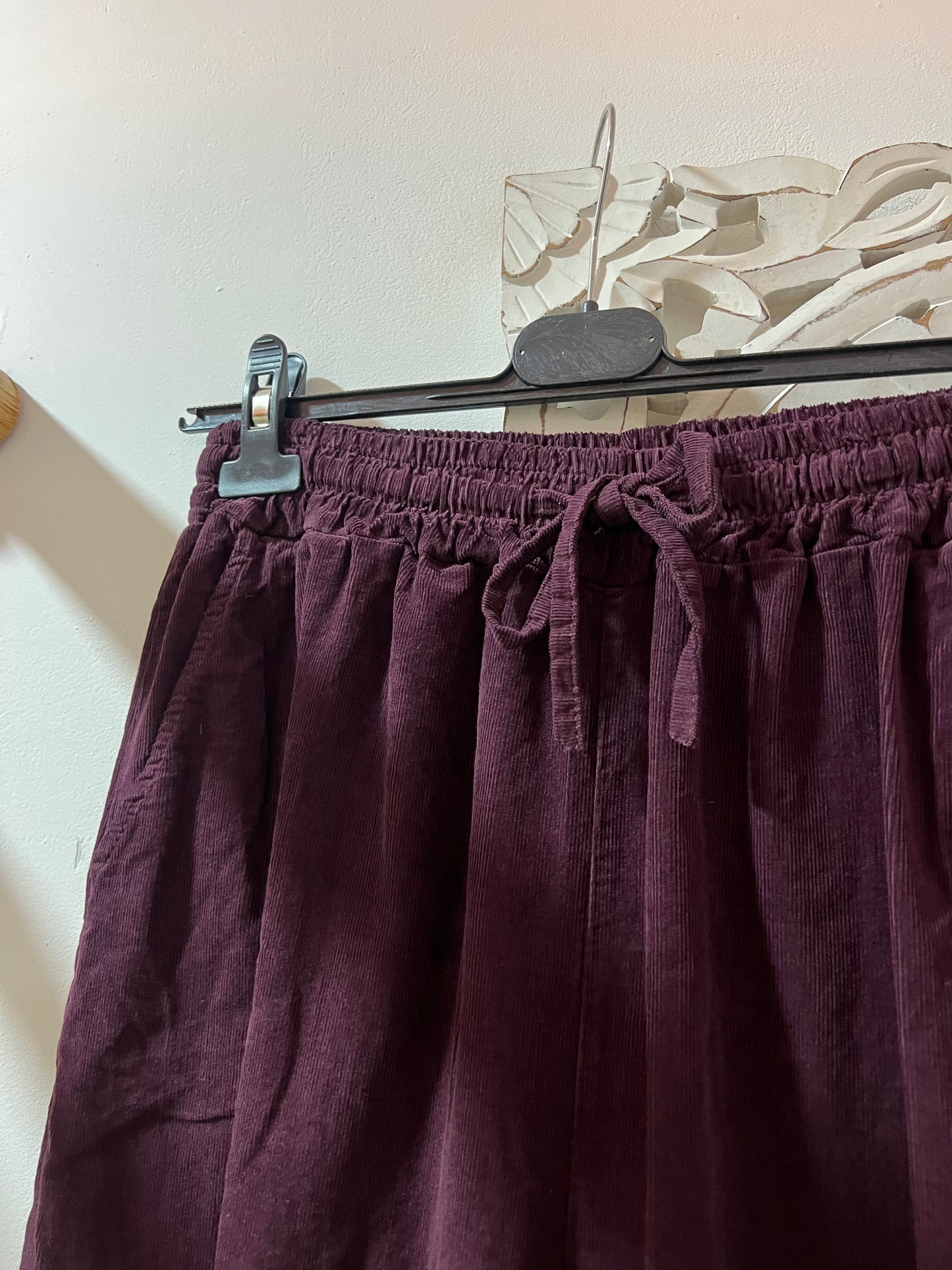 Calças largas bombazina