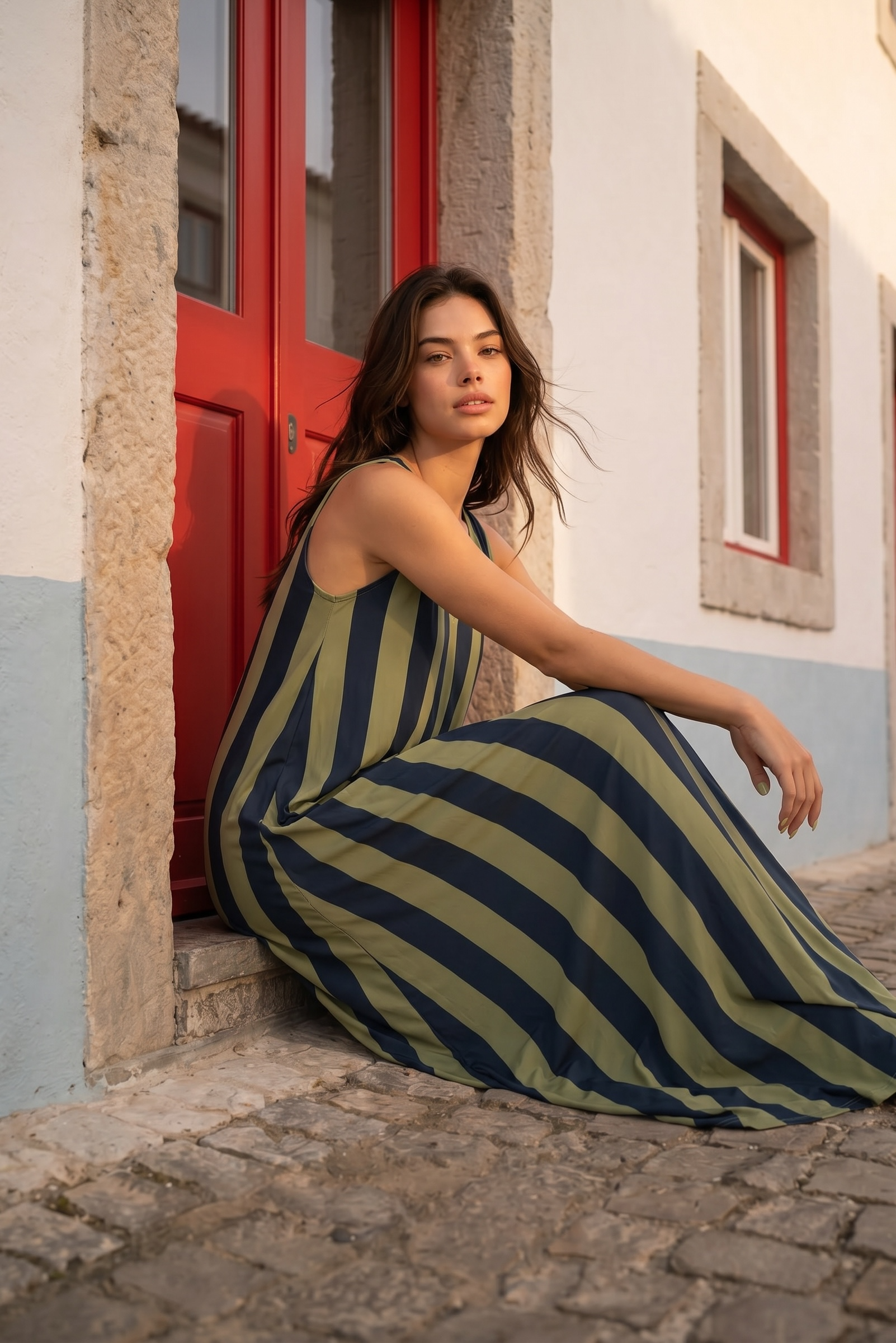Vestido riscas