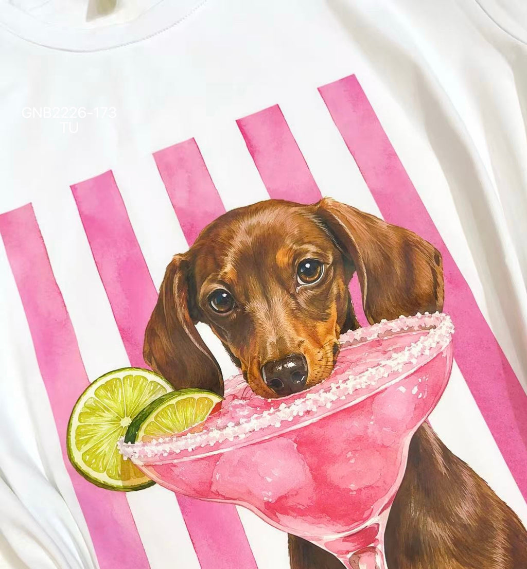 T-shirt pink dog
