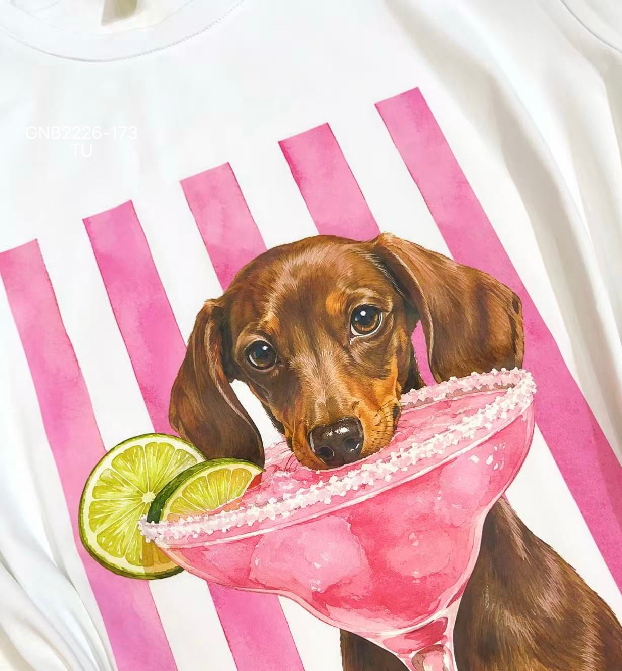 T-shirt pink dog