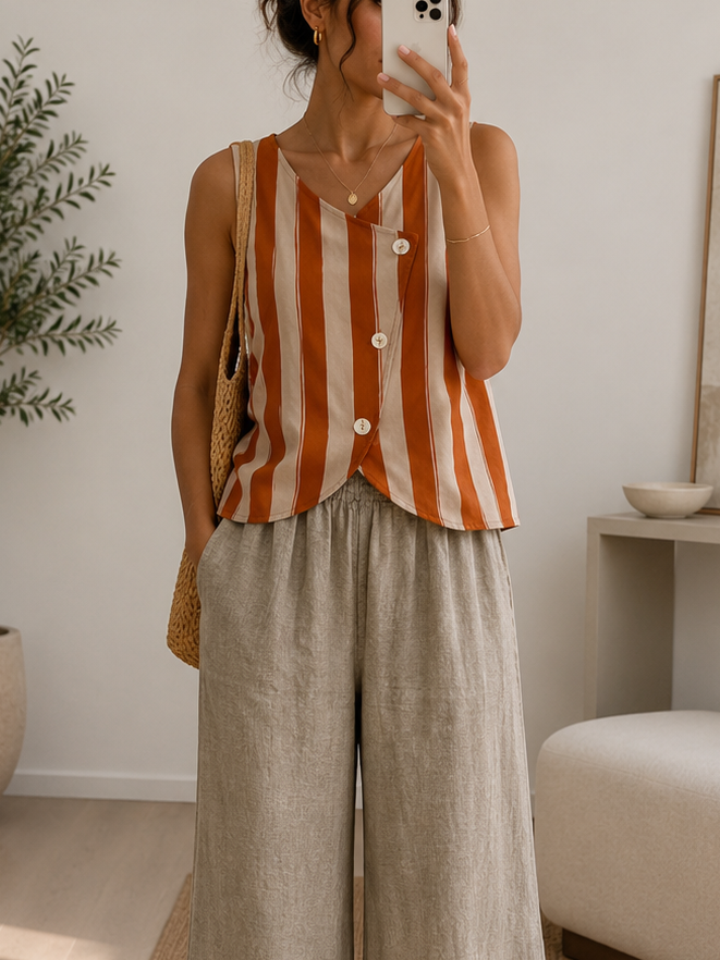 Colete com riscas