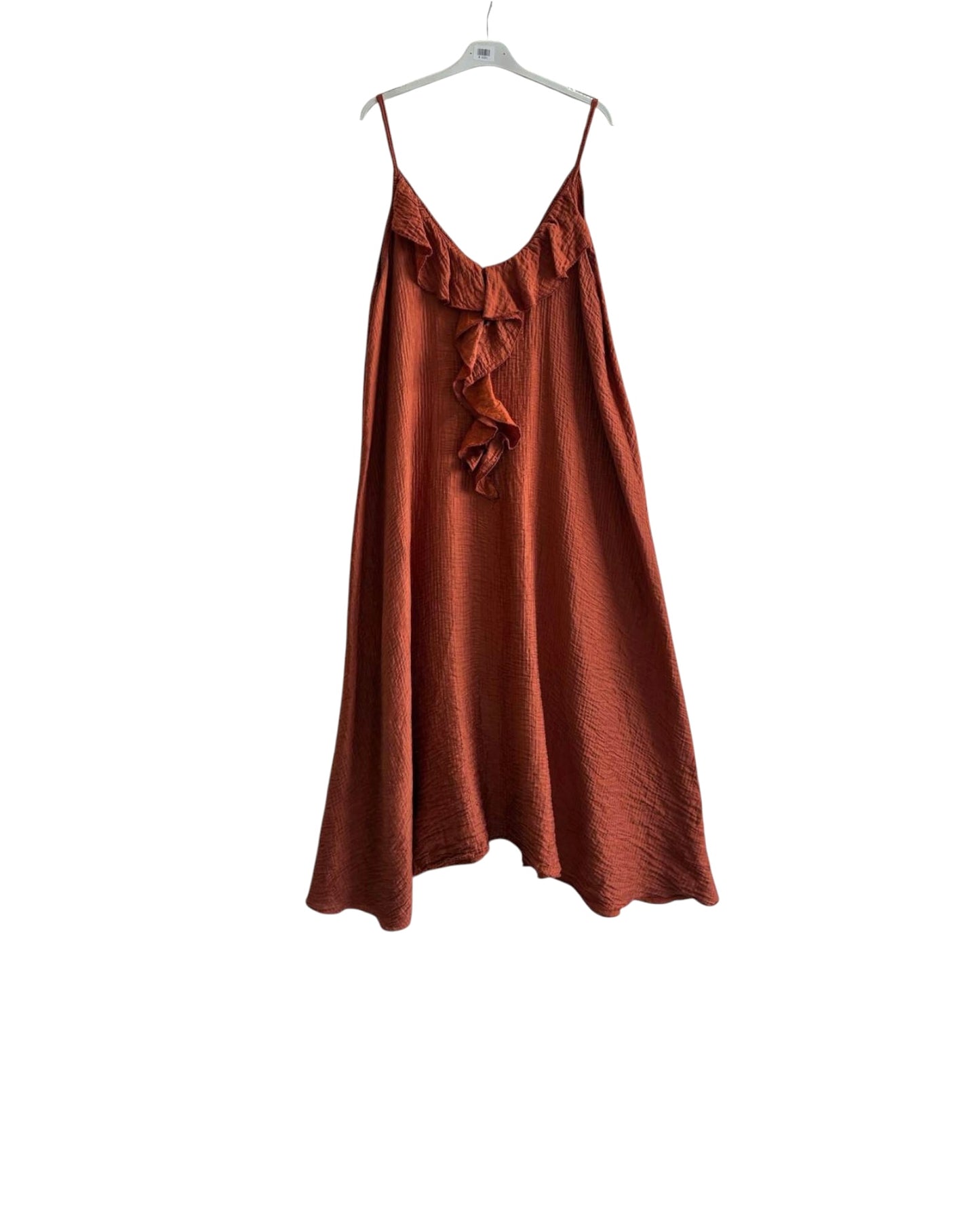 Vestido com folho