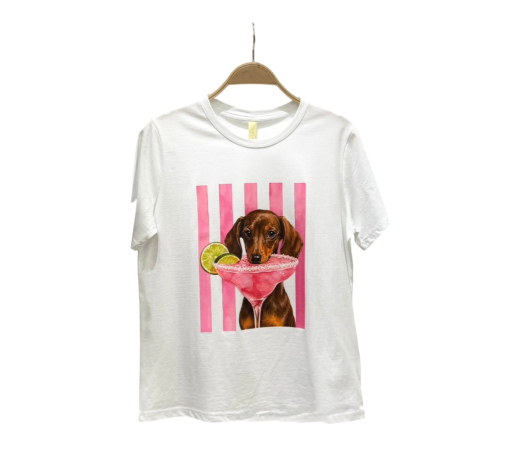 T-shirt pink dog