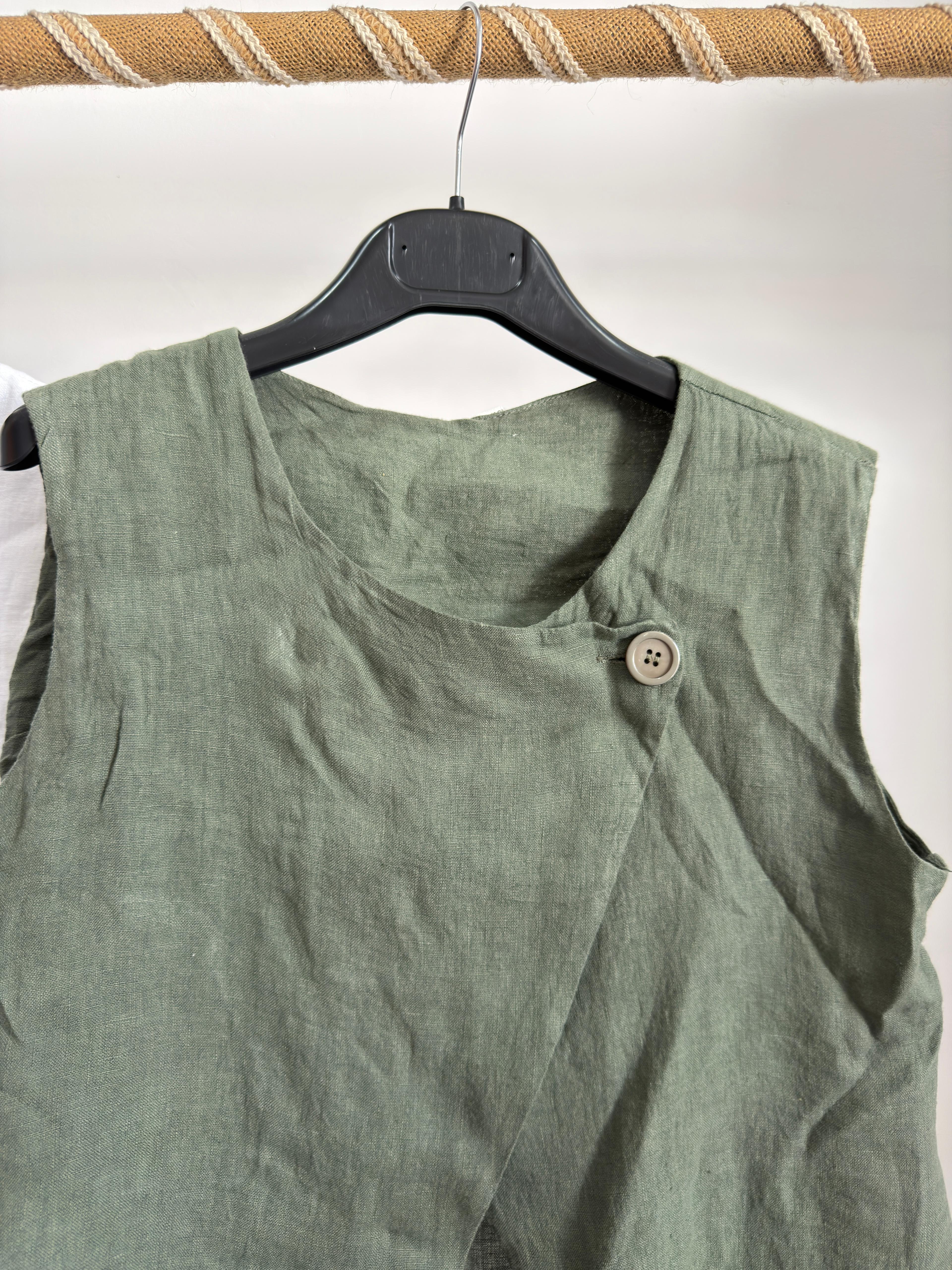 Blusa de linho 1 botão