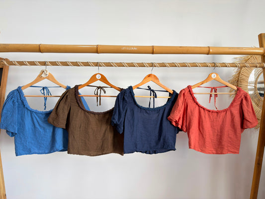 Blusa decote desfiado
