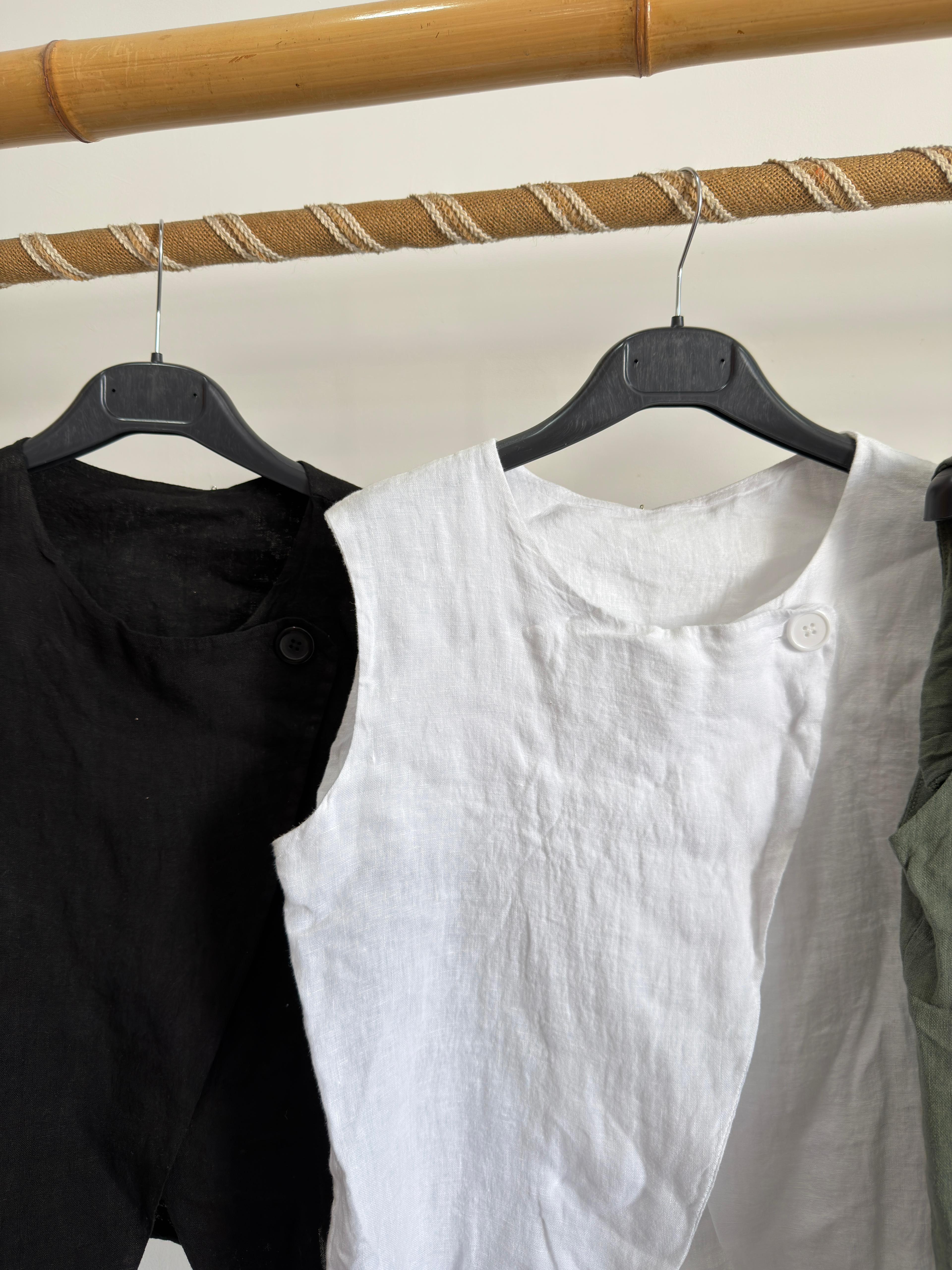 Blusa de linho 1 botão
