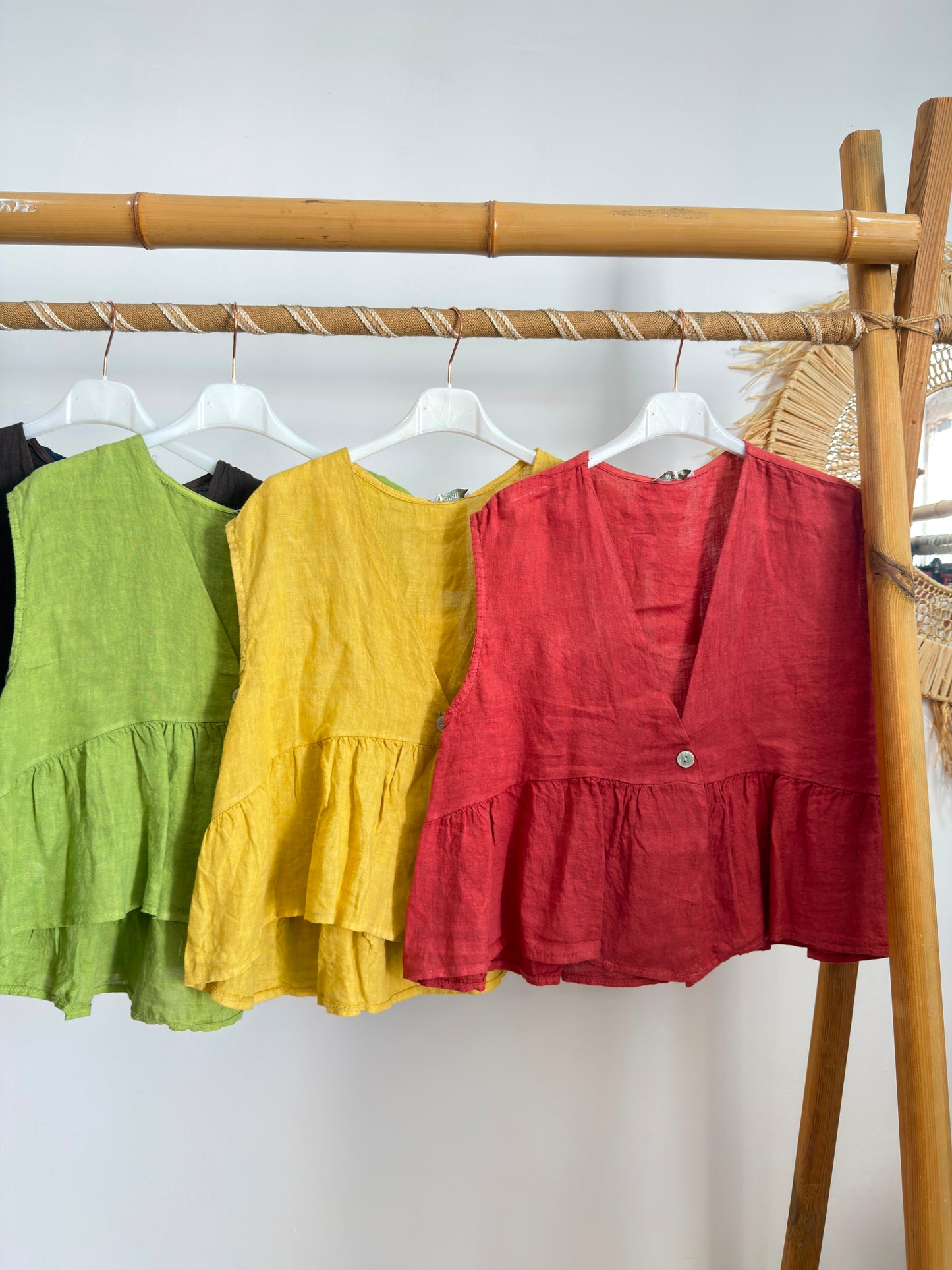 Blusa linho 1 botão
