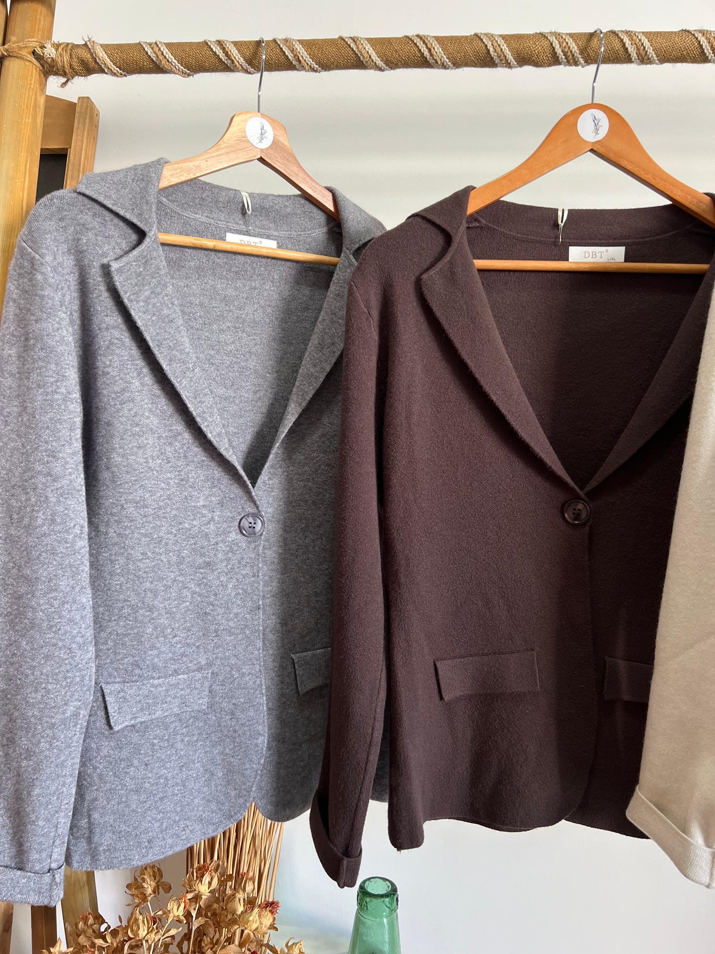 Blazer malha 1 botão