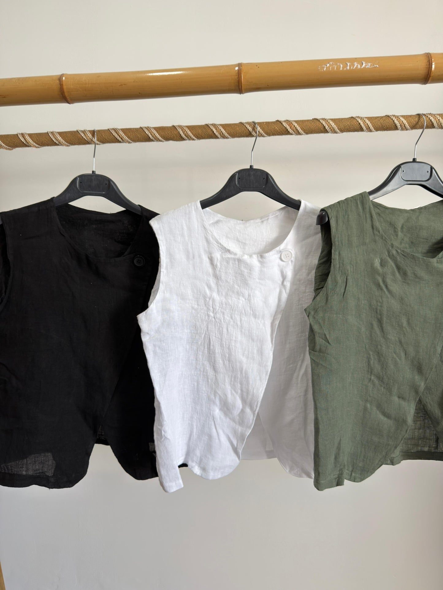 Blusa de lino 1 botón