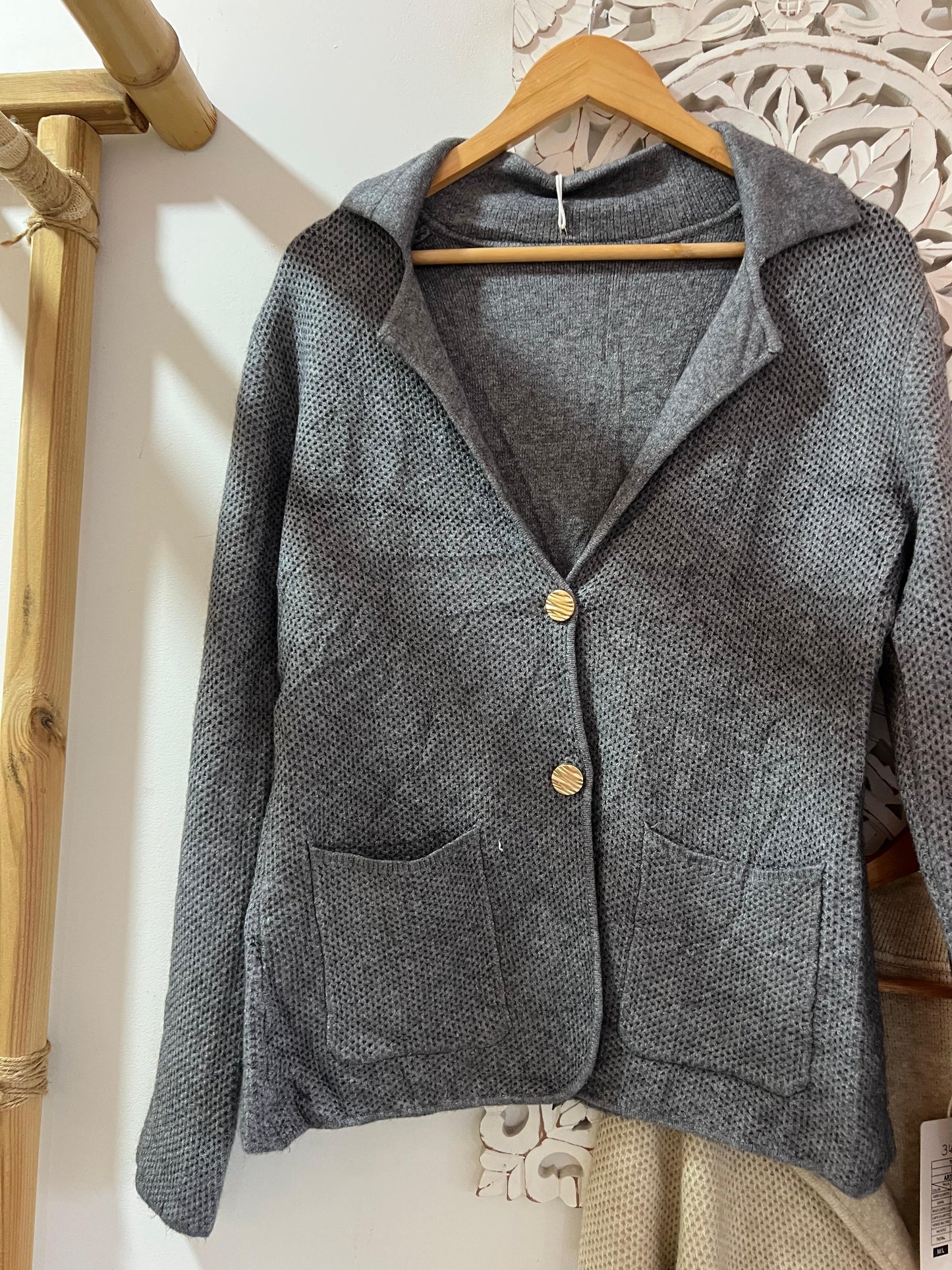 Blazer malha estruturada