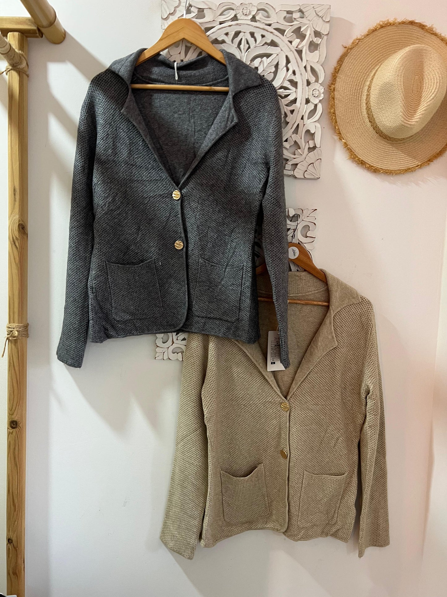 Blazer malha estruturada